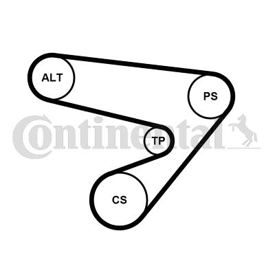 Zestaw paska osprzętu CONTINENTAL CTAM 5PK1230K1