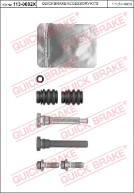 Zestaw tulei prowadzących zacisk hamulca QUICK BRAKE 113-0002X