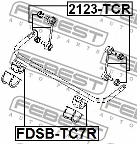 Łącznik stabilizatora FEBEST 2123-TCR