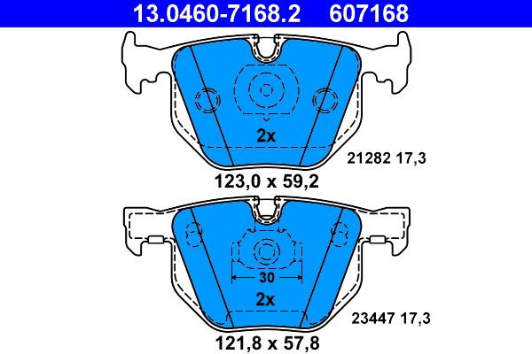 Klocki hamulcowe ATE 13.0460-7168.2