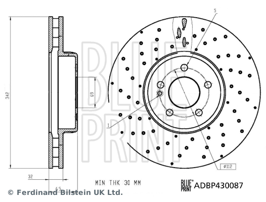 Tarcza hamulcowa BLUE PRINT ADBP430087