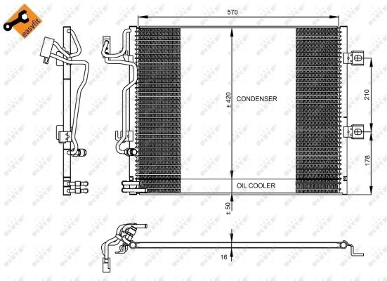 Skraplacz klimatyzacji NRF 350223