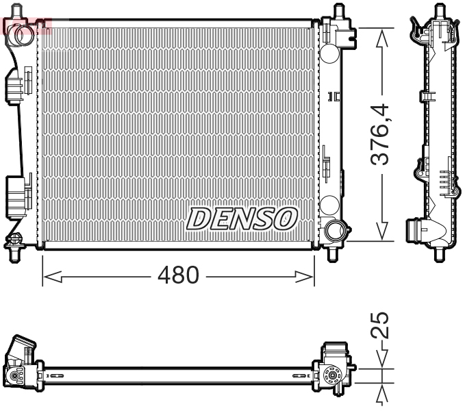 Chłodnica, układ chłodzenia silnika DENSO DRM41037