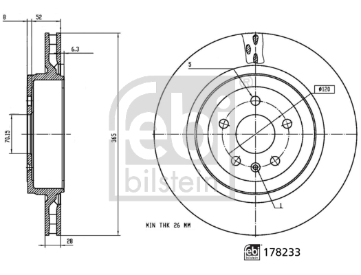 Tarcza hamulcowa FEBI BILSTEIN 178233