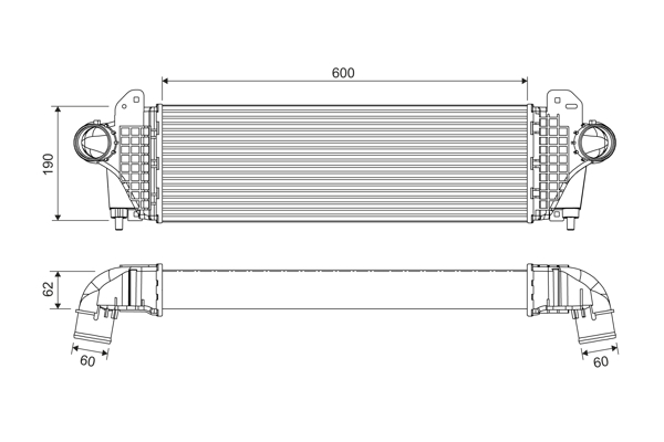 Chłodnica powietrza intercooler VALEO 818694