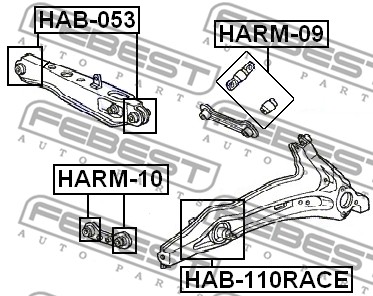 Tuleja wahacza FEBEST HAB-110RACE