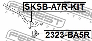 Guma stabilizatora FEBEST SKSB-A7R-KIT