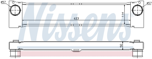 Chłodnica powietrza intercooler NISSENS 96730