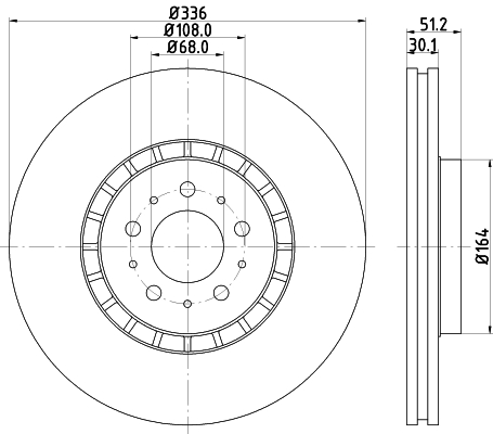 Tarcza hamulcowa HELLA 8DD 355 110-591