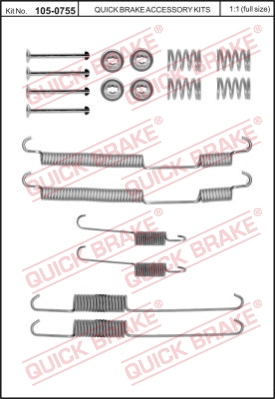 Zestaw dodatków do szczęk hamulcowych QUICK BRAKE 105-0755