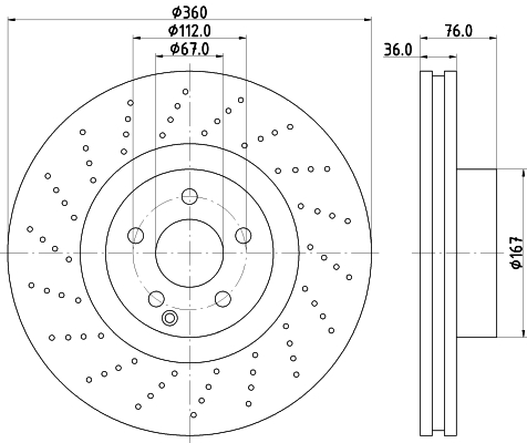 Tarcza hamulcowa HELLA PAGID 8DD 355 110-181