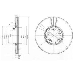 Tarcza hamulcowa DELPHI BG3504