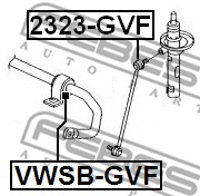 Guma stabilizatora FEBEST VWSB-GVF