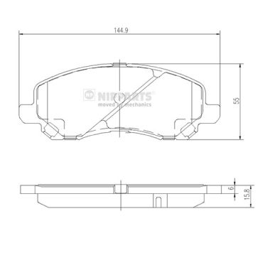 Klocki hamulcowe NIPPARTS J3605046