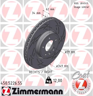 Tarcza hamulcowa ZIMMERMANN 450.5226.55