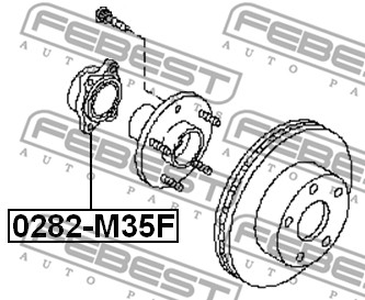 Piasta koła FEBEST 0282-M35F
