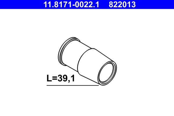 Tuleja prowadząca zacisk hamulcowy zestaw ATE 11.8171-0022.1