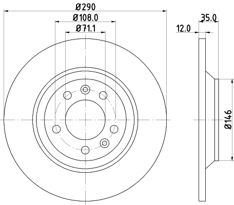 Tarcza hamulcowa HELLA 8DD 355 110-801