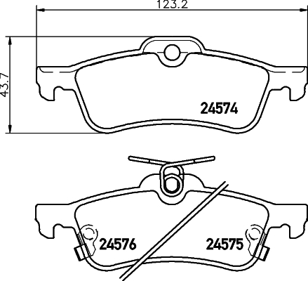 Klocki hamulcowe HELLA 8DB 355 013-461