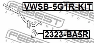 Łącznik stabilizatora FEBEST 2323-BA5R
