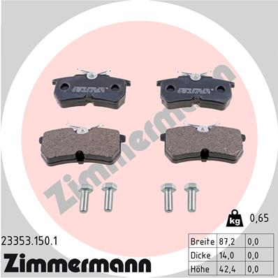 Klocki hamulcowe ZIMMERMANN 23353.150.1