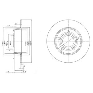 Tarcza hamulcowa DELPHI BG3672