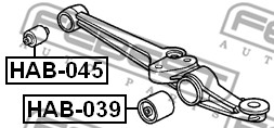 Tuleja wahacza FEBEST HAB-045