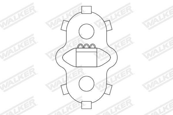 Pasek gumowy, system wydechowy WALKER 82786