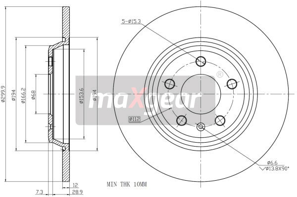 Tarcza hamulcowa MAXGEAR 19-2015MAX