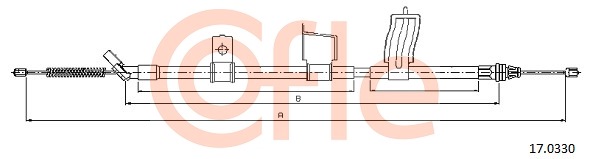 Linka hamulca ręcznego COFLE 92.17.0330