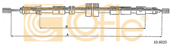 Linka hamulca ręcznego COFLE 10.6025