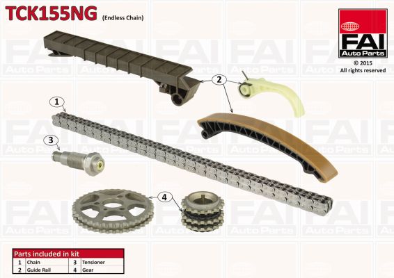 Zestaw łańcucha rozrządu FAI AUTOPARTS TCK155NG