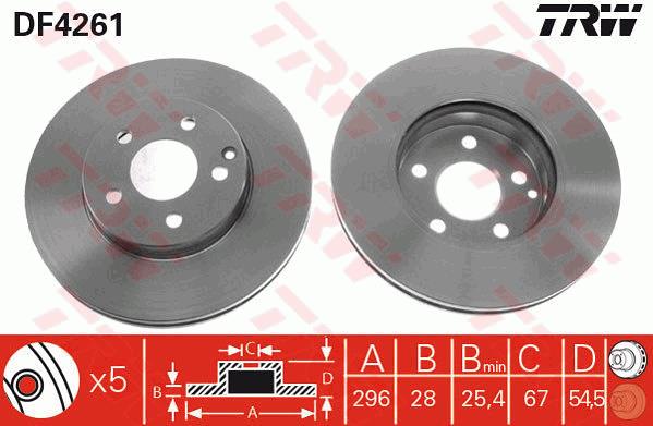 Tarcza hamulcowa TRW DF4261