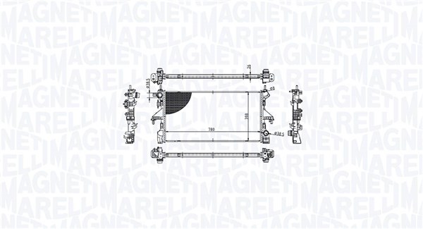 Chłodnica, układ chłodzenia silnika MAGNETI MARELLI 350213213100