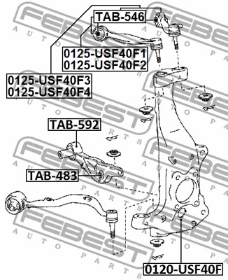 Tuleja wahacza FEBEST TAB-592