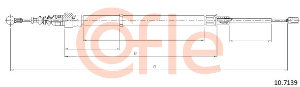 Linka hamulca ręcznego COFLE 92.10.7139