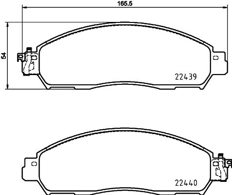 Klocki hamulcowe HELLA 8DB 355 039-331