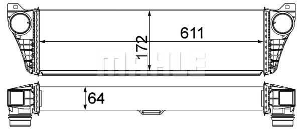Chłodnica powietrza intercooler MAHLE CI 150 000P