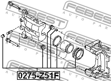Zestaw naprawczy zacisku FEBEST 0275-Z51F