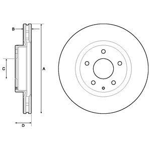 Tarcza hamulcowa DELPHI BG4713C