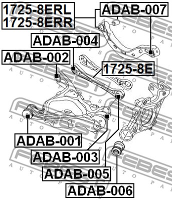 Tuleja wahacza FEBEST ADAB-002