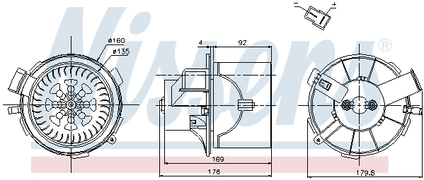 Silnik elektryczny dmuchawy NISSENS 87138