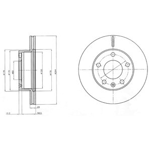 Tarcza hamulcowa DELPHI BG4023