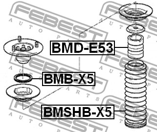 Dystans gumowy FEBEST BMD-E53