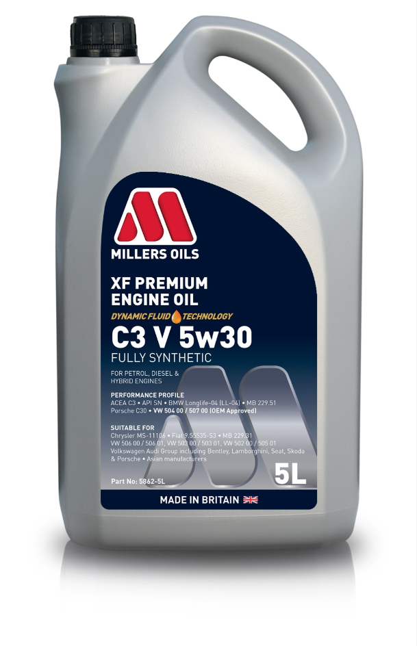 Olej silnikowy syntetyczny Millers Oils XF PREMIUM C3 V 5l 5W30