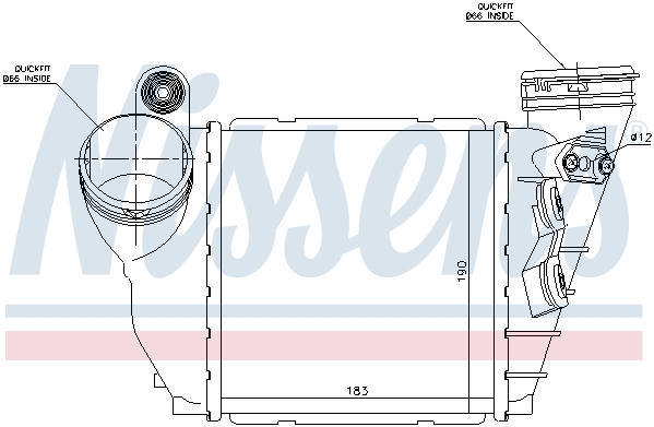 Chłodnica powietrza intercooler NISSENS 96679