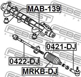 Poduszka przekładni kierowniczej FEBEST MAB-139