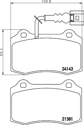 Klocki hamulcowe HELLA 8DB 355 011-741