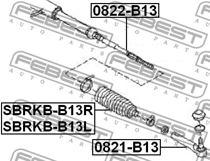 Drążek kierowniczy FEBEST 0822-B13