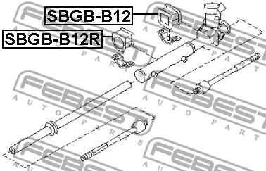 Poduszka przekładni kierowniczej FEBEST SBGB-B12R